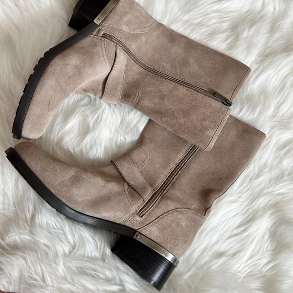 Suede Mid Calf Boots - Picture 4 of 5